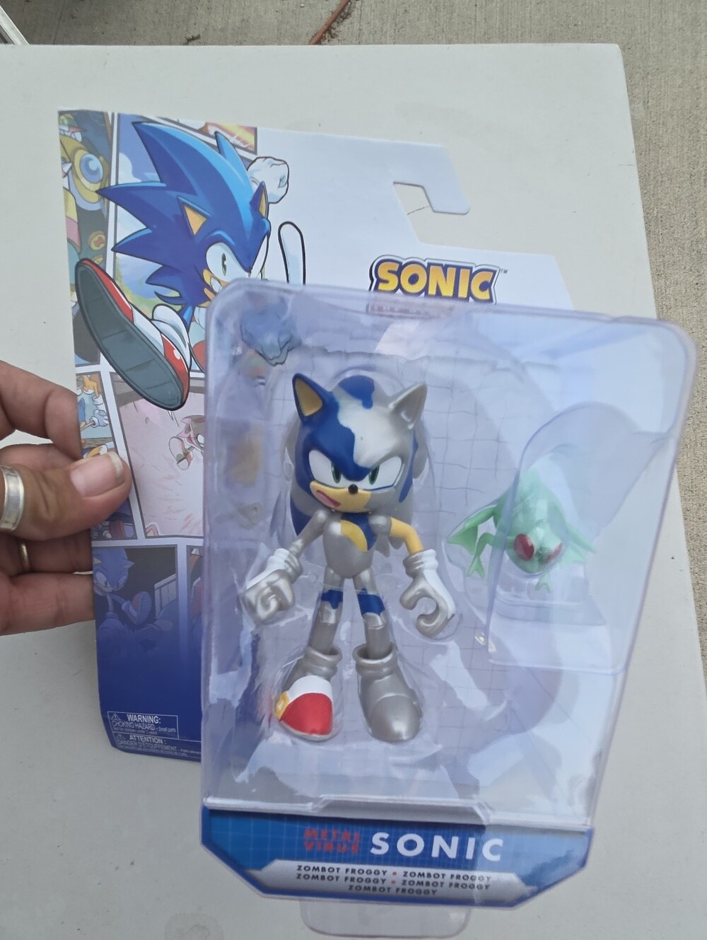 Sonic Metallic Silver & Blue Action Figure - Official Sonic Collectible